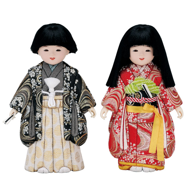 木目込み人形材料・木目込五月人形・自分で作る五月人形手作りキット 桜市松（男女）