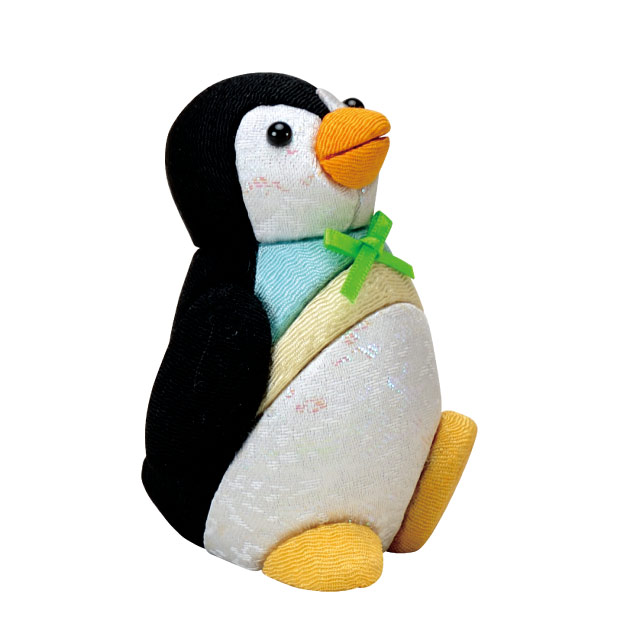 ペンギンの親子 木目込み人形材料と完成品 人形の田辺