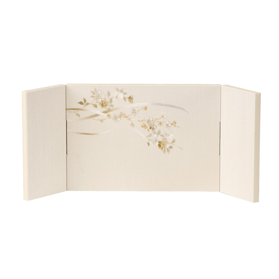 三枚折屏風 うららか 1５cm