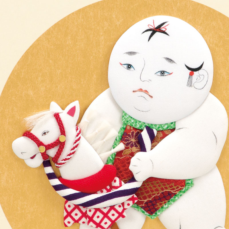 木目込み人形・木目込ひな人形干支「午」押絵・色紙 Aの写真
