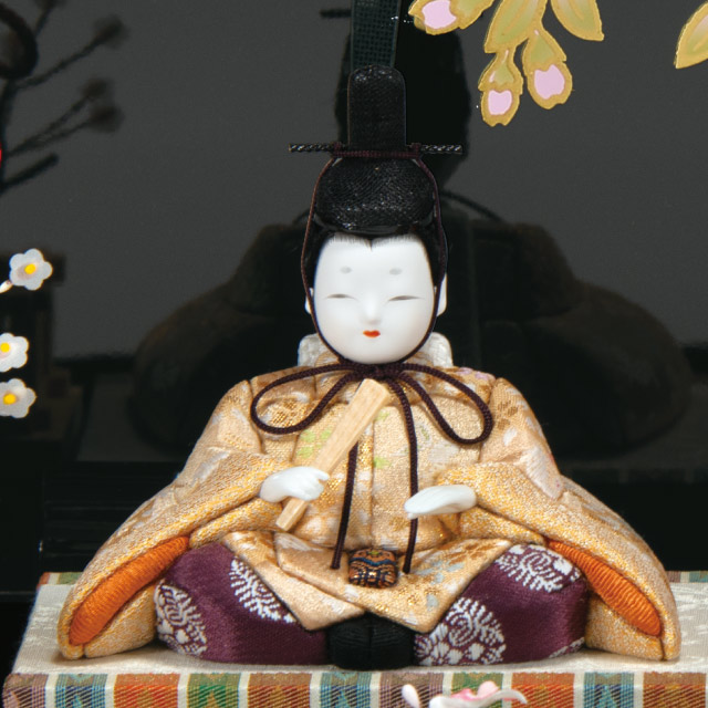 木目込み人形・木目込ひな人形桜花雛 親王飾りの写真